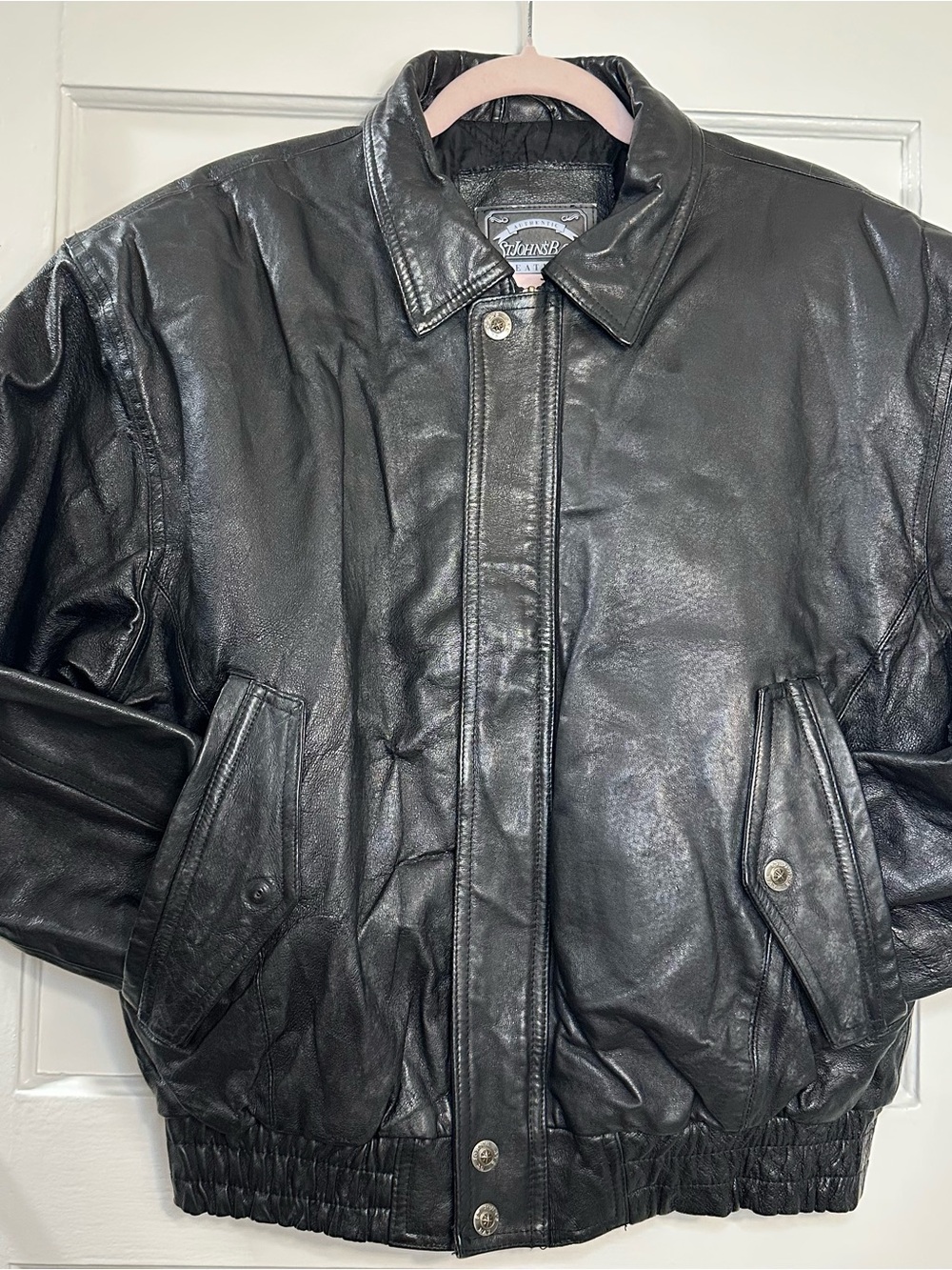 Vintage St. John’s Bay Men’s Leather Bomber Jacket